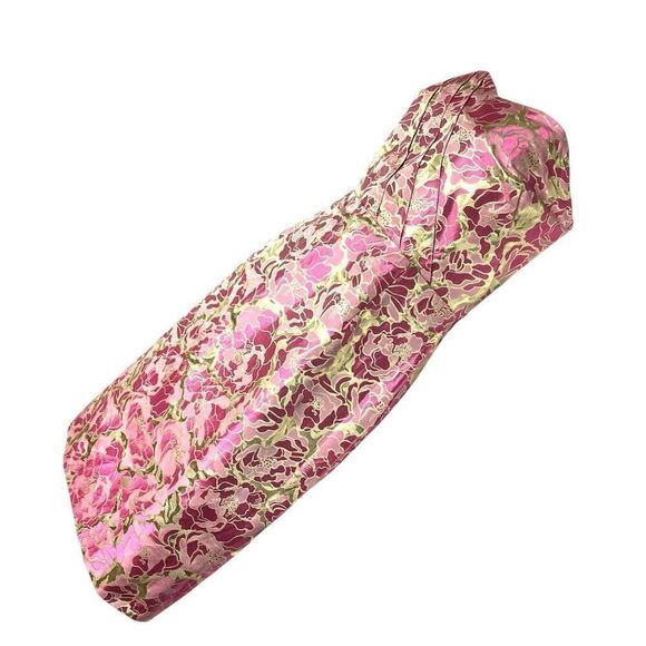 Lilly Pulitzer RAYA Dress Metallic Multi Pirates Bootyniere Jacquard Pink 8 - Picture 5 of 12